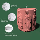 Pinkie Concrete Candle Cup, Molde De Silicone, Figura Europeia, Virgem Maria Design, Caixa De Armazenamento, Tampa Do Frasco De Vela, Molde De Silicone De Cimento