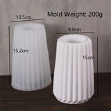 Gesso Vaso Listrado Silicone Mold DIY Flower Pot Decor Cimento Gesso Flower Pot Estilo Minimalista Home Decor Desktop Ornaments