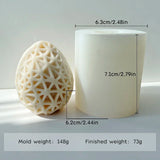 Molde de vela de ovo 3d, faça você mesmo, 8 cavidades, ovos geométricos de páscoa, molde de vela perfumada, chocolate, gelo, decoração de casa, presente de páscoa