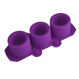 Vaso de flores de concreto redondo com 3 buracos, molde de silicone, molde de concreto de gesso para vaso de flores suculentas, decoração de vela de aromaterapia diy