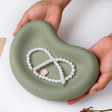 Moldes De Silicone De Forma De Ervilha Para Decoração De Casa, Bugigangas Criativas, Placa De Exibição, Molde De Resina De Gesso, Base De Vela, Ornamentos De Armazenamento De Mesa