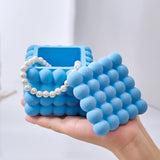 Silicone Bubble Cube Box com Tampa, 3D Rubik's Cube, Vela Jar, Gesso, Recipiente De Armazenamento De Concreto, Resina Epóxi Mold, Home Decor