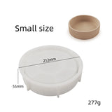 Grande redondo vaso de flores de concreto moldes bandeja de gesso tigela de armazenamento molde de silicone cimento suculentas plantas pote molde
