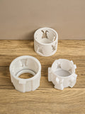 Coelho de páscoa castiçal molde de silicone bonito coelho oco tealight castiçal concreto gesso resina fundição moldes decoração para casa