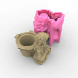 Mãos orar anjo vaso de flores molde de silicone asas anjo vaso cimento molde de silicone caneta titular gesso molde artesanato decoração para casa