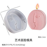 Abstrato rosto silicone molde de vela forma humana irregular sabão resina molde de gesso bolo de chocolate gelo conjunto decoração casa presentes