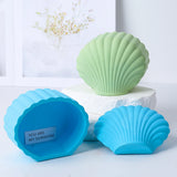 Molde De Silicone Com Tampa, Concha Listrada 3D, Frasco De Vela Perfumada, Caixa De Armazenamento De Concreto De Gesso, Molde De Resina, Artesanato DIY, Decoração De Casa