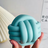 3d grande tamanho tubo nó vela silicone molde gravata corda bola torcido nós de malha velas molde para o molde de sabão exclusivo presente estranho