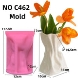 Novo 14-24cm grande vaso minimalista nórdico resina molde de silicone forma geométrica irregular vaso concreto cimento gesso molde de silicone