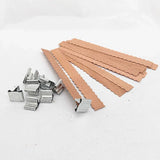 Eco-friendly Smokeless Wave Pavios De Vela De Madeira, Chama Grande, Núcleo De Cera De Madeira Longo, Frascos De Vela, Kit De Presente DIY, 10Pcs por Conjunto