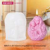 3D Virgem Maria Empacotando Menino Puxando Molde De Silicone, Dia das Mães, Presente de Ação de Graças, Mulher Anjo Cimento Concreto Gesso Moldes