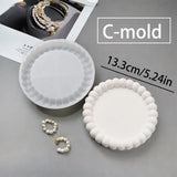 Grande Concreto Coração Forma Silicone Mold, DIY Coração Prato De Armazenamento, Castiçal, Resina Bandeja De Jóias, Fundição