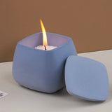 Molde De Silicone Com Tampa, Frasco Quadrado De Vela, Gesso De Concreto Artesanal, Caixa De Armazenamento De Fundição, Molde De Resina, Ornamentos Artesanais, DIY Home Decor