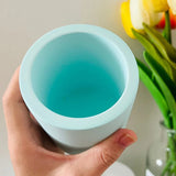 Molde De Silicone Para Copos De Vela De Concreto, Frasco De Armazenamento Redondo, Moldes De Gesso De Cimento, 220ml