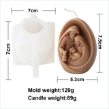 Virgem Maria Silicone Vela Mold, Figura Míica Ocidental, Deusa Maria Estátua, Escultura, Cimento Concreto, Molde de gesso, 2D Grande