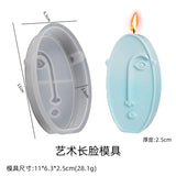 Abstrato rosto silicone molde de vela forma humana irregular sabão resina molde de gesso bolo de chocolate gelo conjunto decoração casa presentes