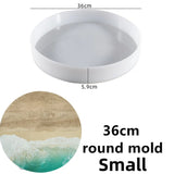 Molde de silicone de resina epóxi oval grande, 63cm, mesa elíptica de rio, resina de silicone, molde de mesa retangular redondo