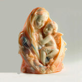 3D Virgem Maria Empacotando Menino Puxando Molde De Silicone, Dia das Mães, Presente de Ação de Graças, Mulher Anjo Cimento Concreto Gesso Moldes