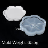 Molde De Silicone Redondo para DIY, Handmade Plum Blossom Shape, Coaster, Gesso, Bandeja De Armazenamento De Concreto, Flower Pot Base, Home Decor