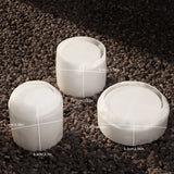 Molde de copo de vela de armazenamento de espaço redondo padrão de lua decoração de mesa molde de silicone de gesso molde de recipiente de vela de concreto de gesso