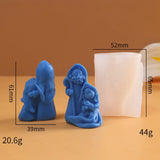 3D Silicone Vela Mold, Religioso Natividade Mold, Aromaterapie, Stone House Scene, Estátua Retrato, Santo Religioso, Material do feriado