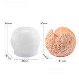 Molde geométrico de silicone para vaso de flores, feito à mão, redondo, planta suculenta, recipiente, molde, faça você mesmo, armazenamento, jarra, vela, copo