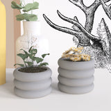 Molde de silicone para vaso de concreto, estilo europeu, moldes simples para vasos de plantas, ferramentas de jardinagem de cimento, molde para vaso de concreto
