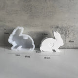 Diy coelho castiçal molde de silicone coelhinho da páscoa aroma castiçal molde gesso gotejamento ornamento decoração festa em casa presentes de páscoa