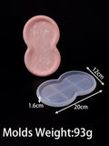Molde De Silicone Redondo para DIY, Handmade Plum Blossom Shape, Coaster, Gesso, Bandeja De Armazenamento De Concreto, Flower Pot Base, Home Decor