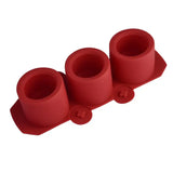Vaso de flores de concreto redondo com 3 buracos, molde de silicone, molde de concreto de gesso para vaso de flores suculentas, decoração de vela de aromaterapia diy