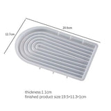 U Em Forma De Moldes De Gesso para Home Decor Making, Molde De Silicone, DIY Cimento Onda Placa Base, Arch Coaster, Prato De Armazenamento, Art Orament