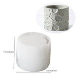 Molde geométrico de silicone para vaso de flores, feito à mão, redondo, planta suculenta, recipiente, molde, faça você mesmo, armazenamento, jarra, vela, copo