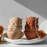Moldes de silicone para alívio de copo, penas, coruja, vela, desenho animado, pintura de pássaros, moldes de gesso, forma de animal, ferramentas de fabricação de chocolate, decoração de casa