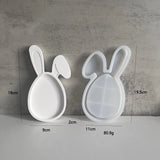Bandeja de coelho molde de silicone diy coelhinho da páscoa concreto armazenamento de cimento prato molde placa de exibição de jóias moldes de fundição de resina de gesso