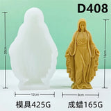 Virgem Maria Silicone Vela Mold, Figura Míica Ocidental, Deusa Maria Estátua, Escultura, Cimento Concreto, Molde de gesso, 2D Grande
