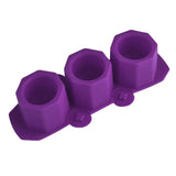 Vaso de flores de concreto redondo com 3 buracos, molde de silicone, molde de concreto de gesso para vaso de flores suculentas, decoração de vela de aromaterapia diy