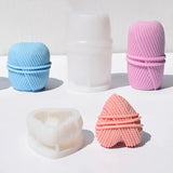 2024 diy fio bola vela molde de silicone tricô fio coração vela molde fio cilindro resina cimento gesso moldes presente natal