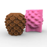 Grande manhã glória pilar silicone vela molde pinheiro cone natal árvore de gesso resina sabão cozimento gelo molde casa decoração presentes