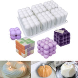 6 cavidade grande bola de bolha molde de vela de silicone 3d cubo de chocolate mousse molde de bolo sorvete cozimento sabão molde casa decoração presentes
