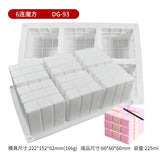 Molde de vela de silicone 3d cubo cozimento mousse bolo molde diy bolha quadrada sobremesa moldes cozinha bakeware acessórios grau alimentício