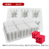 Molde de vela de silicone 3d cubo cozimento mousse bolo molde diy bolha quadrada sobremesa moldes cozinha bakeware acessórios grau alimentício