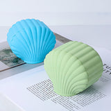 Molde De Silicone Com Tampa, Concha Listrada 3D, Frasco De Vela Perfumada, Caixa De Armazenamento De Concreto De Gesso, Molde De Resina, Artesanato DIY, Decoração De Casa