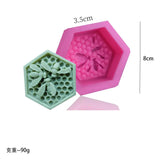 Cubo favo de mel scented vela gesso molde de silicone grau alimentício mousse de chocolate forma de cubo 3d moldes presente de casamento decoração para casa