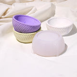 Molde de silicone para fundição de tigela de gesso, prato de jóias recipientes de concreto moldes de gesso, forma de cesta tecida, moldes de resina epóxi para casa