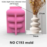 Novo 14-24cm grande vaso minimalista nórdico resina molde de silicone forma geométrica irregular vaso concreto cimento gesso molde de silicone