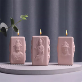 Molde de silicone para vela original guanyin vela aromaterapia gesso artesanal sabão jesmonite molde diy