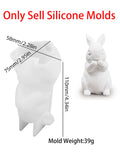 3d coelhinho da páscoa silicone vela molde diy bonito animal coelho ornamentos moldes de fundição sabão gesso resina fazendo casa artesanato decoração