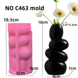 Novo 14-24cm grande vaso minimalista nórdico resina molde de silicone forma geométrica irregular vaso concreto cimento gesso molde de silicone