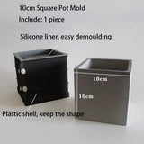 Moldes grandes do plantador do silicone, Vaso redondo concreto, Embarcação grande da vela, Pote de plantas de armazenamento