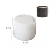 Molde de copo de vela de armazenamento de espaço redondo padrão de lua decoração de mesa molde de silicone de gesso molde de recipiente de vela de concreto de gesso